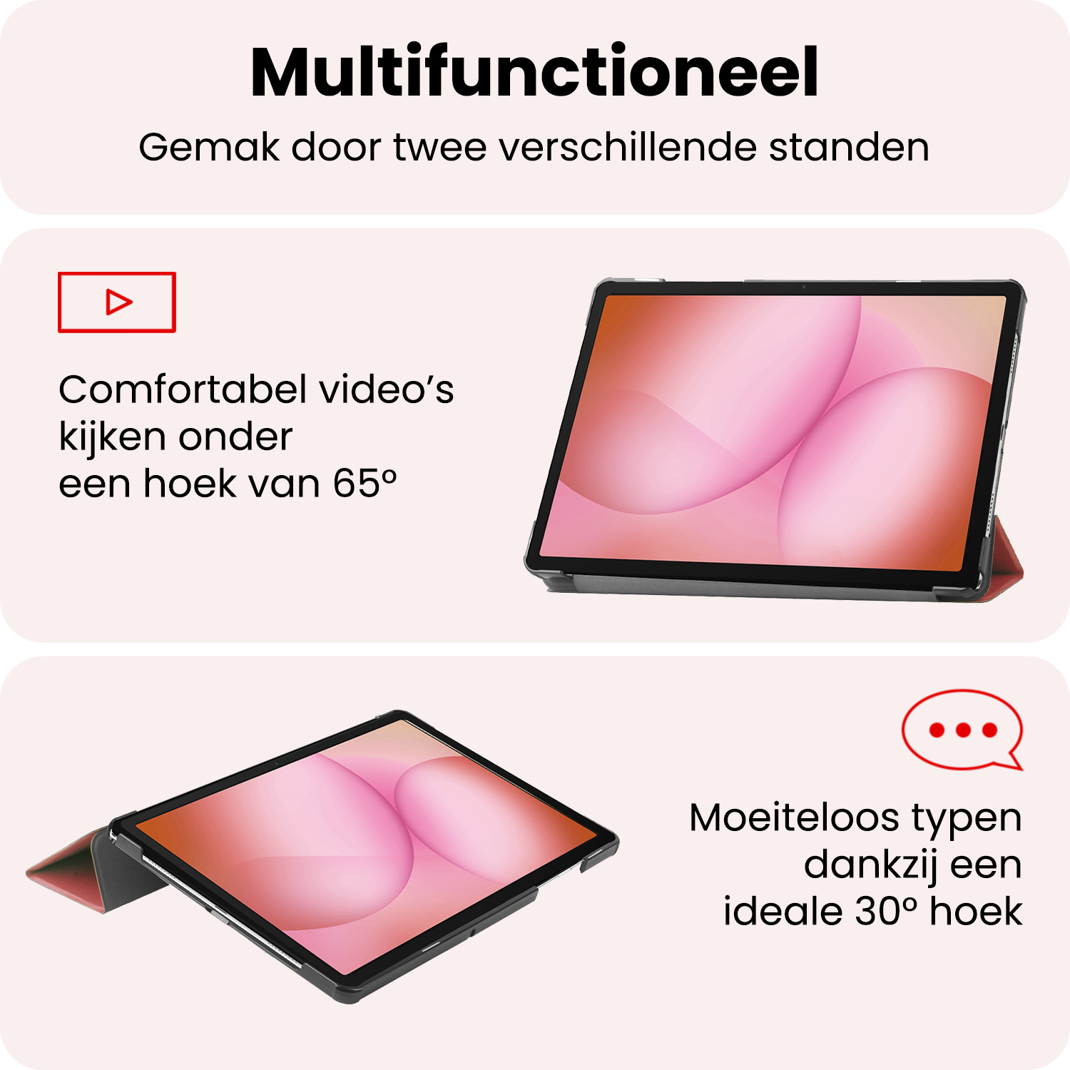 NoXx NoXx Samsung Galaxy Tab A11 Plus Hoes - Donkerrood