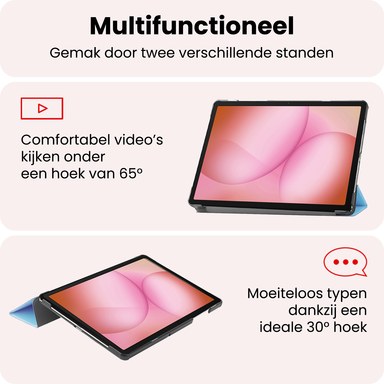 NoXx NoXx Samsung Galaxy Tab A11 Plus Hoes - Lichtblauw