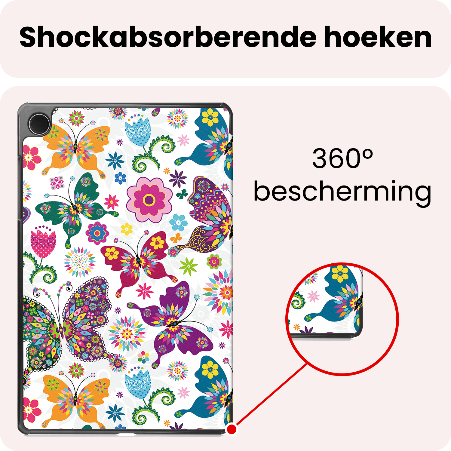 NoXx NoXx Samsung Galaxy Tab A11 Plus Hoes - Vlinders