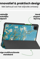BASEY. Hoesje Geschikt voor Samsung Galaxy Tab A9 Plus Hoes Case Tablet Hoesje Tri-fold - Hoes Geschikt voor Samsung Tab A9 Plus Hoesje Hard Cover Bookcase Hoes - Bloesem