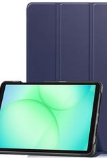 BASEY. Hoesje Geschikt voor Samsung Galaxy Tab A9 Plus Hoes Case Tablet Hoesje Tri-fold - Hoes Geschikt voor Samsung Tab A9 Plus Hoesje Hard Cover Bookcase Hoes - Donkerblauw