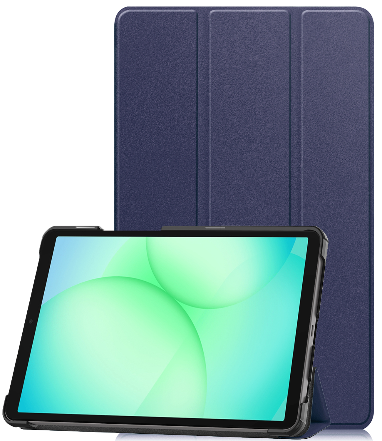 BASEY. Hoesje Geschikt voor Samsung Galaxy Tab A9 Plus Hoes Case Tablet Hoesje Tri-fold - Hoes Geschikt voor Samsung Tab A9 Plus Hoesje Hard Cover Bookcase Hoes - Donkerblauw
