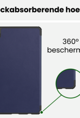 BASEY. Hoesje Geschikt voor Samsung Galaxy Tab A9 Plus Hoes Case Tablet Hoesje Tri-fold - Hoes Geschikt voor Samsung Tab A9 Plus Hoesje Hard Cover Bookcase Hoes - Donkerblauw