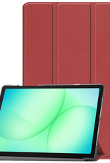BASEY. Hoesje Geschikt voor Samsung Galaxy Tab A9 Plus Hoes Case Tablet Hoesje Tri-fold - Hoes Geschikt voor Samsung Tab A9 Plus Hoesje Hard Cover Bookcase Hoes - Donkerrood