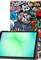 BASEY. Hoesje Geschikt voor Samsung Galaxy Tab A9 Plus Hoes Case Tablet Hoesje Tri-fold - Hoes Geschikt voor Samsung Tab A9 Plus Hoesje Hard Cover Bookcase Hoes - Graffity