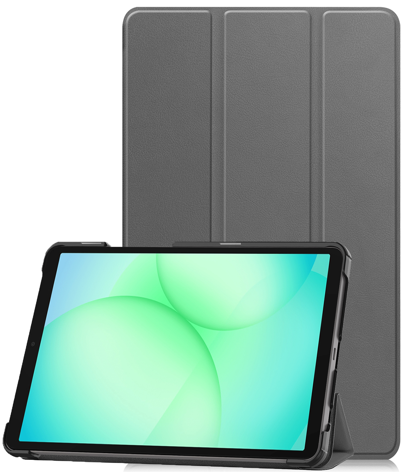 BASEY. Hoesje Geschikt voor Samsung Galaxy Tab A9 Plus Hoes Case Tablet Hoesje Tri-fold - Hoes Geschikt voor Samsung Tab A9 Plus Hoesje Hard Cover Bookcase Hoes - Grijs