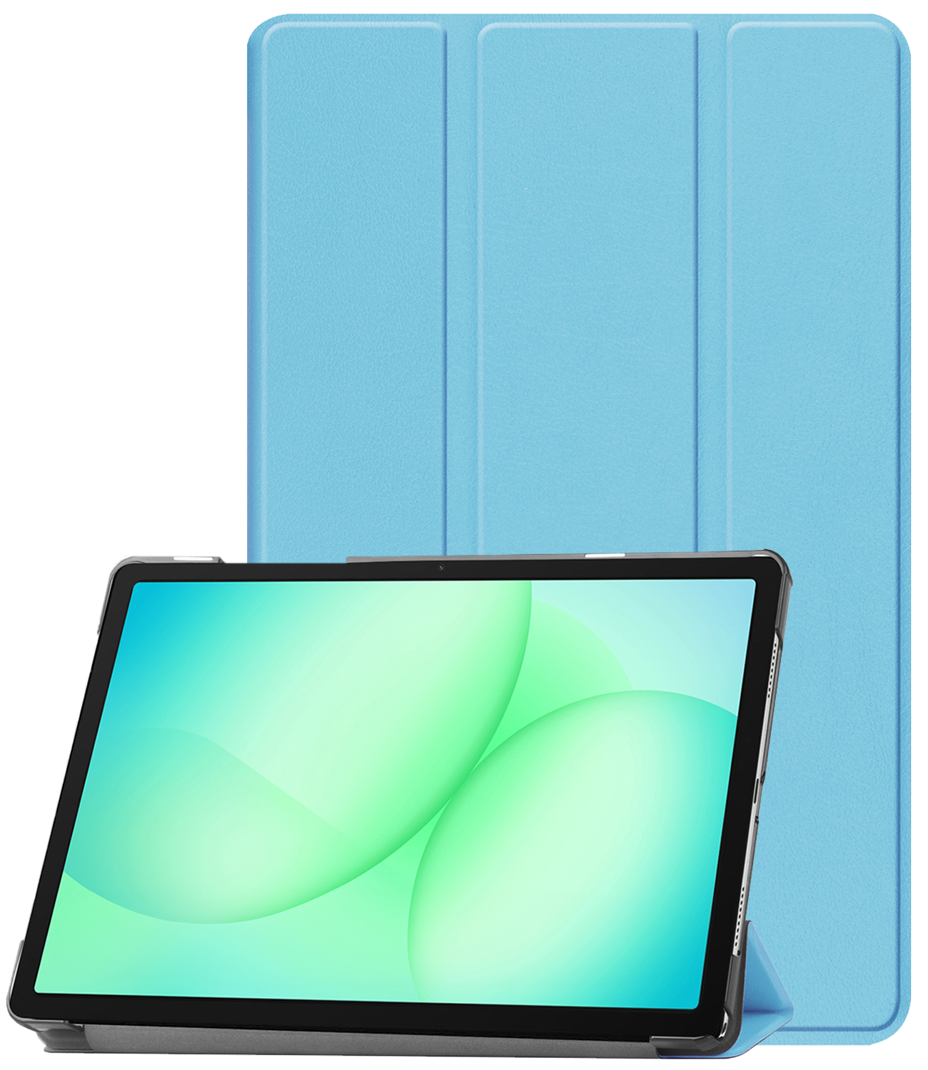 BASEY. Hoesje Geschikt voor Samsung Galaxy Tab A9 Plus Hoes Case Tablet Hoesje Tri-fold - Hoes Geschikt voor Samsung Tab A9 Plus Hoesje Hard Cover Bookcase Hoes - Lichtblauw