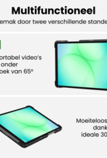 BASEY. Hoesje Geschikt voor Samsung Galaxy Tab A9 Plus Hoes Case Tablet Hoesje Tri-fold - Hoes Geschikt voor Samsung Tab A9 Plus Hoesje Hard Cover Bookcase Hoes - Rosé goud