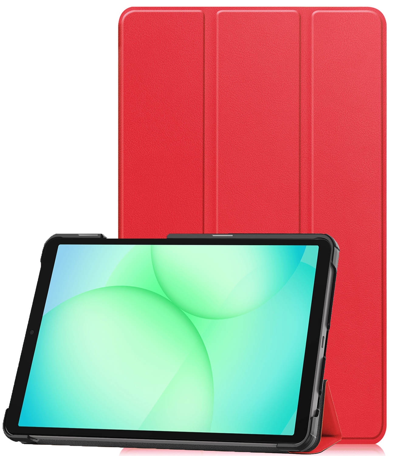 BASEY. Hoesje Geschikt voor Samsung Galaxy Tab A9 Plus Hoes Case Tablet Hoesje Tri-fold - Hoes Geschikt voor Samsung Tab A9 Plus Hoesje Hard Cover Bookcase Hoes - Rood