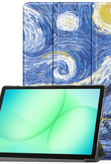 BASEY. Hoesje Geschikt voor Samsung Galaxy Tab A9 Plus Hoes Case Tablet Hoesje Tri-fold - Hoes Geschikt voor Samsung Tab A9 Plus Hoesje Hard Cover Bookcase Hoes - Sterrenhemel