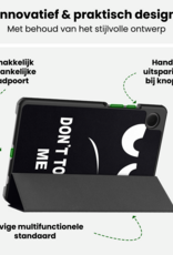 BASEY. Hoesje Geschikt voor Samsung Galaxy Tab A9 Plus Hoes Case Tablet Hoesje Tri-fold - Hoes Geschikt voor Samsung Tab A9 Plus Hoesje Hard Cover Bookcase Hoes - Don't Touch Me