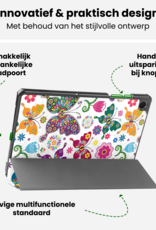 BASEY. Hoesje Geschikt voor Samsung Galaxy Tab A9 Plus Hoes Case Tablet Hoesje Tri-fold - Hoes Geschikt voor Samsung Tab A9 Plus Hoesje Hard Cover Bookcase Hoes - Vlinders