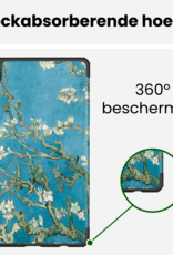 BASEY. Hoesje Geschikt voor Samsung Galaxy Tab A9 Plus Hoes Case Tablet Hoesje Tri-fold Met Screenprotector - Hoes Geschikt voor Samsung Tab A9 Plus Hoesje Hard Cover Bookcase Hoes - Bloesem