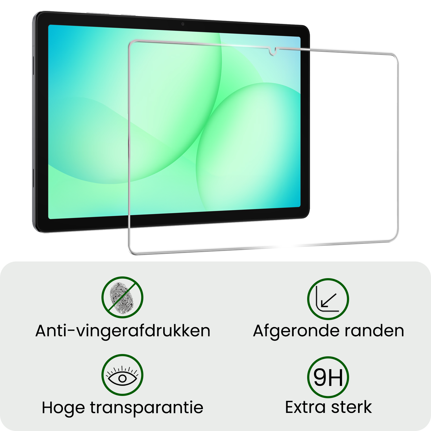 BASEY. Hoesje Geschikt voor Samsung Galaxy Tab A9 Plus Hoes Case Tablet Hoesje Tri-fold Met Screenprotector - Hoes Geschikt voor Samsung Tab A9 Plus Hoesje Hard Cover Bookcase Hoes - Donkerblauw