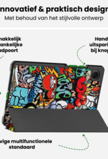 BASEY. Hoesje Geschikt voor Samsung Galaxy Tab A9 Plus Hoes Case Tablet Hoesje Tri-fold Met Screenprotector - Hoes Geschikt voor Samsung Tab A9 Plus Hoesje Hard Cover Bookcase Hoes - Graffity