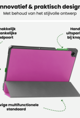 BASEY. Hoesje Geschikt voor Samsung Galaxy Tab A9 Plus Hoes Case Tablet Hoesje Tri-fold Met Screenprotector - Hoes Geschikt voor Samsung Tab A9 Plus Hoesje Hard Cover Bookcase Hoes - Paars