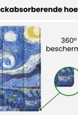 BASEY. Hoesje Geschikt voor Samsung Galaxy Tab A9 Plus Hoes Case Tablet Hoesje Tri-fold Met Screenprotector - Hoes Geschikt voor Samsung Tab A9 Plus Hoesje Hard Cover Bookcase Hoes - Sterrenhemel