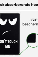 BASEY. Hoesje Geschikt voor Samsung Galaxy Tab A9 Plus Hoes Case Tablet Hoesje Tri-fold Met Screenprotector - Hoes Geschikt voor Samsung Tab A9 Plus Hoesje Hard Cover Bookcase Hoes - Don't Touch Me