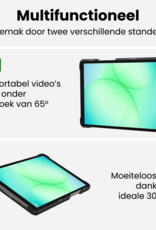 BASEY. Hoesje Geschikt voor Samsung Galaxy Tab A9 Plus Hoes Case Tablet Hoesje Tri-fold Met Screenprotector - Hoes Geschikt voor Samsung Tab A9 Plus Hoesje Hard Cover Bookcase Hoes - Zwart