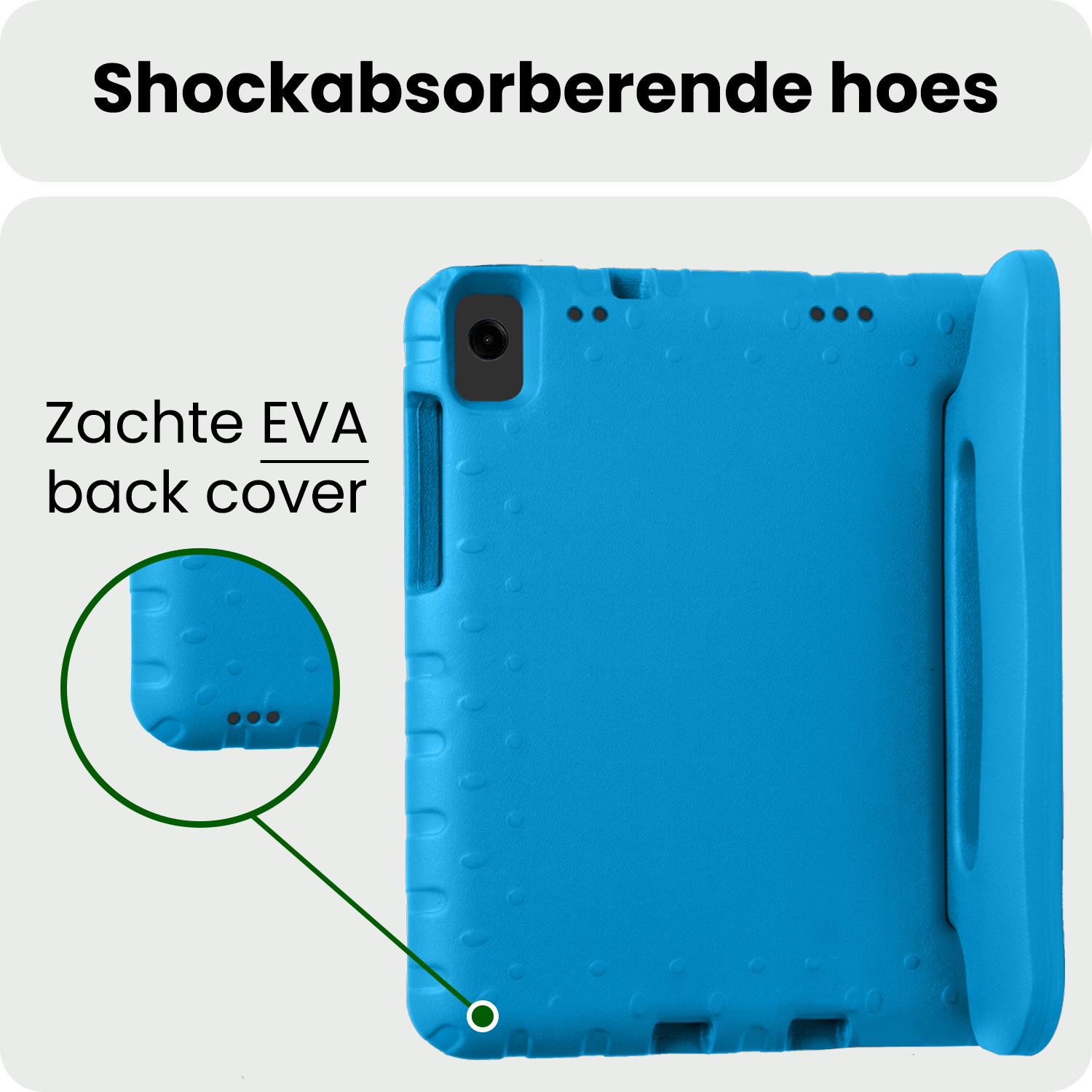 BASEY. Hoesje Geschikt voor Samsung Galaxy Tab A9 Plus Hoesje Kinder Hoes Shockproof Kinderhoes - Kindvriendelijk Hoesje Geschikt voor Samsung Tab A9 Plus Hoes Kids Case - Blauw