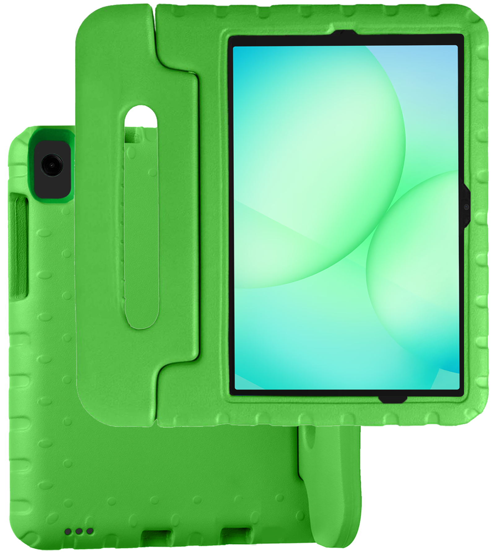 BASEY. Hoesje Geschikt voor Samsung Galaxy Tab A9 Plus Hoesje Kinder Hoes Shockproof Kinderhoes - Kindvriendelijk Hoesje Geschikt voor Samsung Tab A9 Plus Hoes Kids Case - Groen