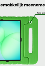 BASEY. Hoesje Geschikt voor Samsung Galaxy Tab A9 Plus Hoesje Kinder Hoes Shockproof Kinderhoes - Kindvriendelijk Hoesje Geschikt voor Samsung Tab A9 Plus Hoes Kids Case - Groen
