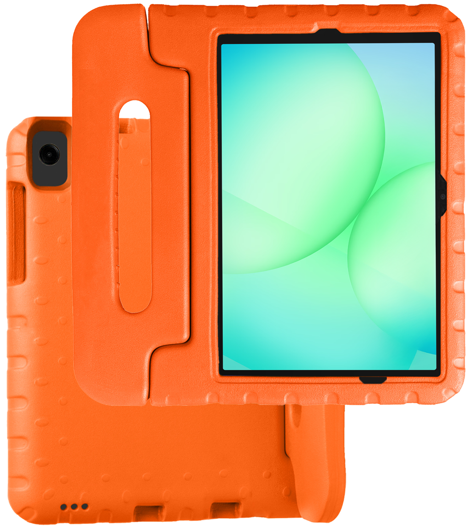 BASEY. Hoesje Geschikt voor Samsung Galaxy Tab A9 Plus Hoesje Kinder Hoes Shockproof Kinderhoes - Kindvriendelijk Hoesje Geschikt voor Samsung Tab A9 Plus Hoes Kids Case - Oranje