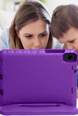 BASEY. Hoesje Geschikt voor Samsung Galaxy Tab A9 Plus Hoesje Kinder Hoes Shockproof Kinderhoes - Kindvriendelijk Hoesje Geschikt voor Samsung Tab A9 Plus Hoes Kids Case - Paars