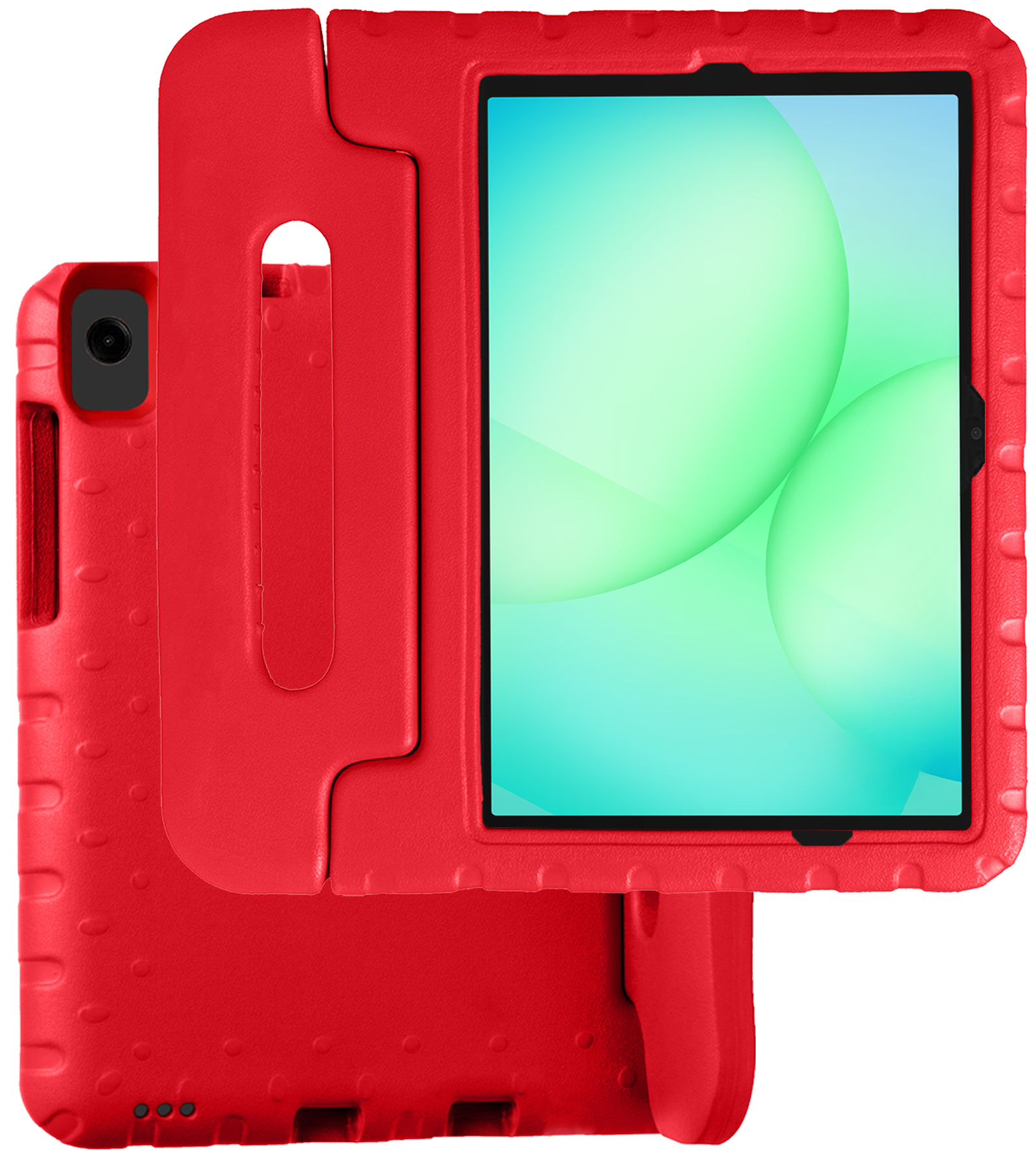 BASEY. Hoesje Geschikt voor Samsung Galaxy Tab A9 Plus Hoesje Kinder Hoes Shockproof Kinderhoes - Kindvriendelijk Hoesje Geschikt voor Samsung Tab A9 Plus Hoes Kids Case - Rood