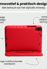 BASEY. Hoesje Geschikt voor Samsung Galaxy Tab A9 Plus Hoesje Kinder Hoes Shockproof Kinderhoes - Kindvriendelijk Hoesje Geschikt voor Samsung Tab A9 Plus Hoes Kids Case - Rood