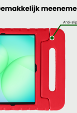 BASEY. Hoesje Geschikt voor Samsung Galaxy Tab A9 Plus Hoesje Kinder Hoes Shockproof Kinderhoes - Kindvriendelijk Hoesje Geschikt voor Samsung Tab A9 Plus Hoes Kids Case - Rood