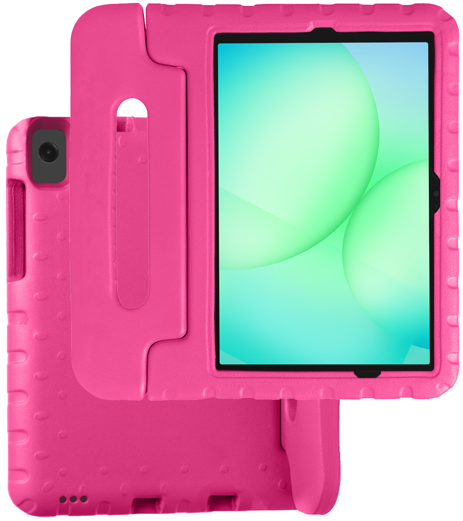 BASEY. Hoesje Geschikt voor Samsung Galaxy Tab A9 Plus Hoesje Kinder Hoes Shockproof Kinderhoes - Kindvriendelijk Hoesje Geschikt voor Samsung Tab A9 Plus Hoes Kids Case - Roze