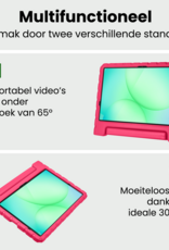 BASEY. Hoesje Geschikt voor Samsung Galaxy Tab A9 Plus Hoesje Kinder Hoes Shockproof Kinderhoes - Kindvriendelijk Hoesje Geschikt voor Samsung Tab A9 Plus Hoes Kids Case - Roze