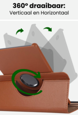 BASEY. BASEY. Samsung Galaxy Tab A9 Plus 2023 Hoes Draaibaar - Bruin