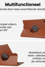 BASEY. BASEY. Samsung Galaxy Tab A9 Plus 2023 Hoes Draaibaar - Bruin