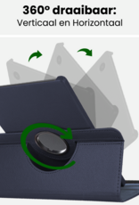 BASEY. BASEY. Samsung Galaxy Tab A9 Plus 2023 Hoes Draaibaar - Donkerblauw