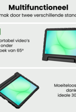 BASEY. Hoesje Geschikt voor Samsung Galaxy Tab A9 Plus Hoesje Kinder Hoes Shockproof Kinderhoes - Kindvriendelijk Hoesje Geschikt voor Samsung Tab A9 Plus Hoes Kids Case - Zwart