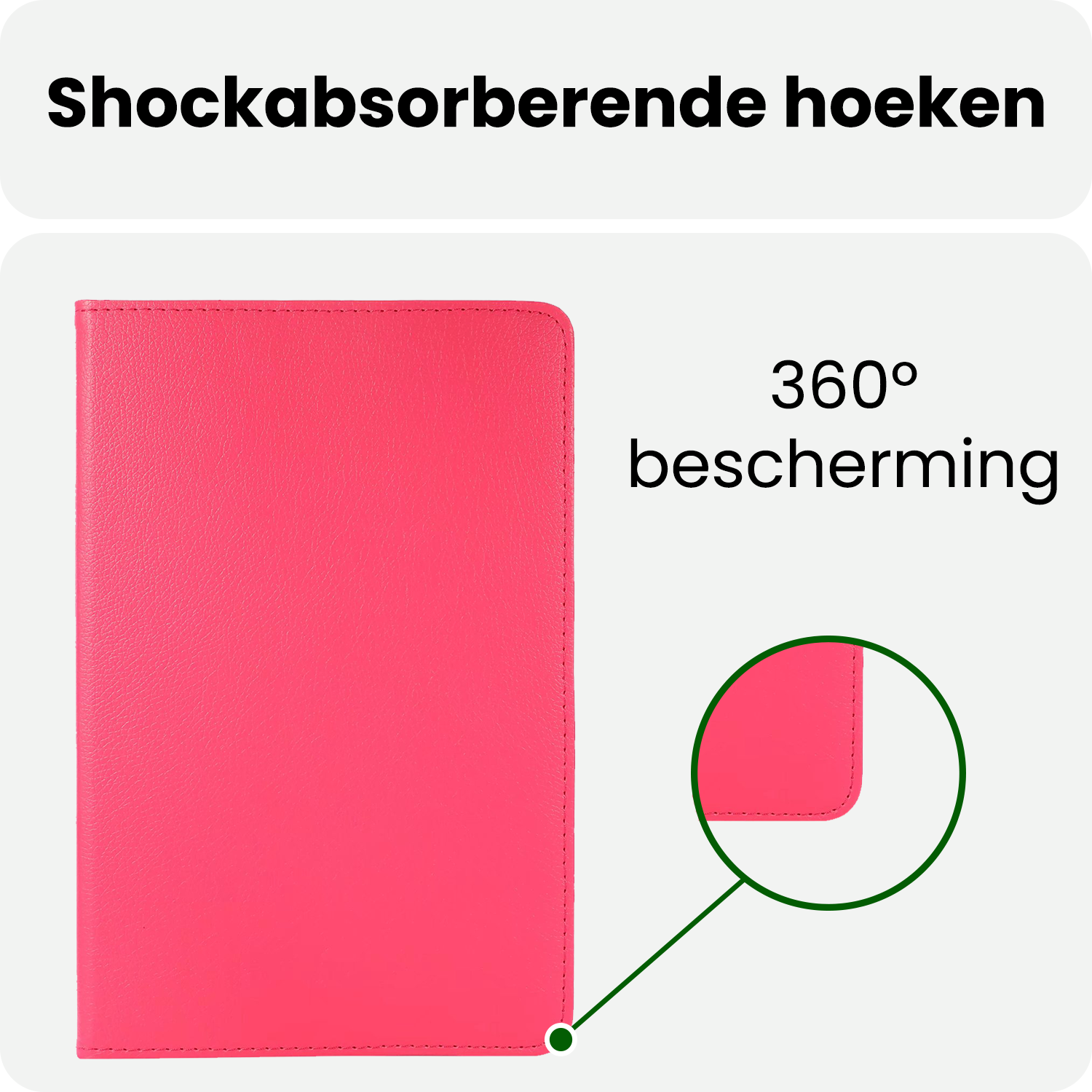 BASEY. BASEY. Samsung Galaxy Tab A9 Plus 2023 Hoes Draaibaar - Donkerroze