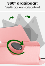 BASEY. BASEY. Samsung Galaxy Tab A9 Plus 2023 Hoes Draaibaar - Lichtroze