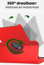 BASEY. BASEY. Samsung Galaxy Tab A9 Plus 2023 Hoes Draaibaar - Rood