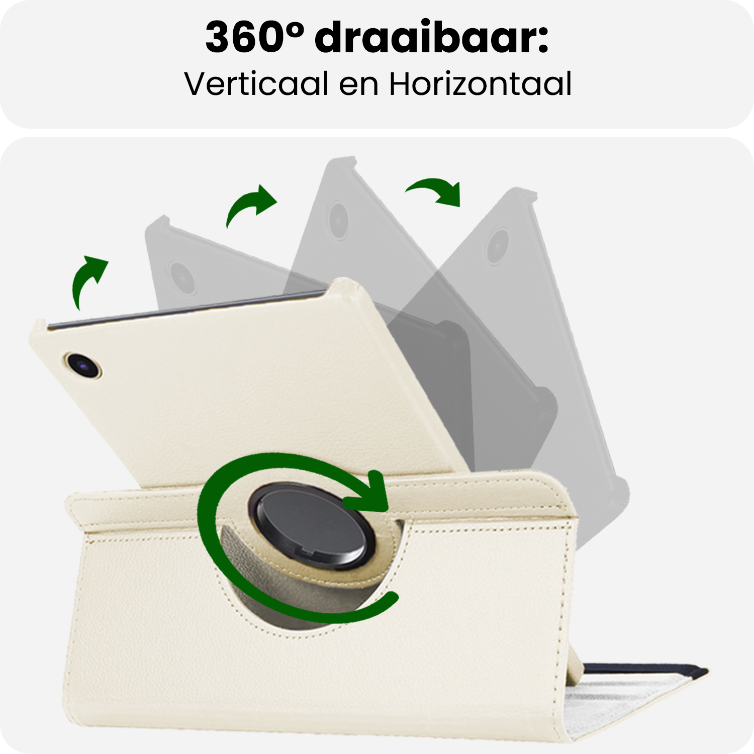 BASEY. BASEY. Samsung Galaxy Tab A9 Plus 2023 Hoes Draaibaar - Wit