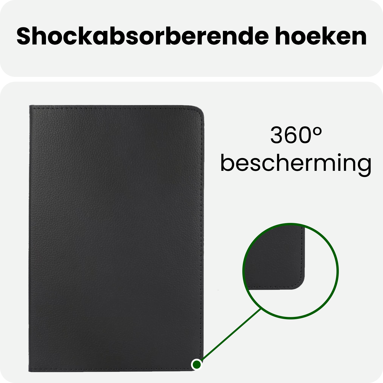 BASEY. BASEY. Samsung Galaxy Tab A9 Plus 2023 Hoes Draaibaar - Zwart