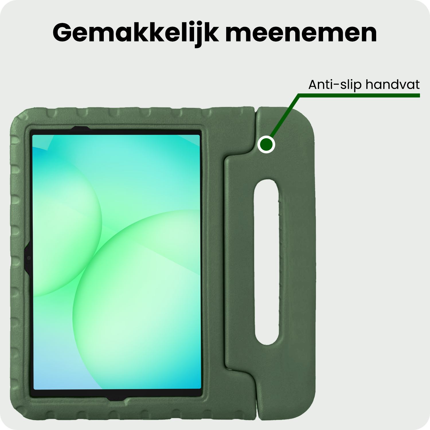 BASEY. BASEY. Samsung Galaxy Tab A9 Plus Kinderhoes - Donkergroen