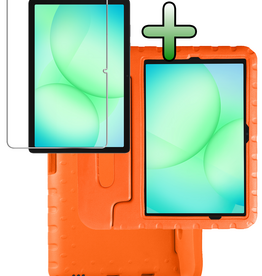 BASEY. BASEY. Samsung Galaxy Tab A9 Plus / A11 Plus Kinderhoes Met Screenprotector - Oranje