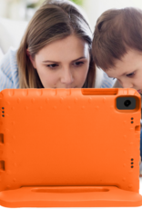 BASEY. Hoesje Geschikt voor Samsung Galaxy Tab A9 Plus Hoesje Kinder Hoes Shockproof Kinderhoes Met Screenprotector - Kindvriendelijk Hoesje Geschikt voor Samsung Tab A9 Plus Hoes Kids Case - Oranje
