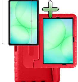 BASEY. BASEY. Samsung Galaxy Tab A9 Plus / A11 Plus Kinderhoes Met Screenprotector - Rood