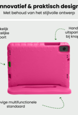 BASEY. Hoesje Geschikt voor Samsung Galaxy Tab A9 Plus Hoesje Kinder Hoes Shockproof Kinderhoes Met Screenprotector - Kindvriendelijk Hoesje Geschikt voor Samsung Tab A9 Plus Hoes Kids Case - Roze