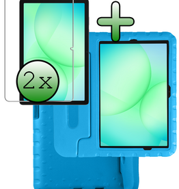 BASEY. BASEY. Samsung Galaxy Tab A9 Plus / A11 Plus Kinderhoes Met 2x Screenprotector - Blauw