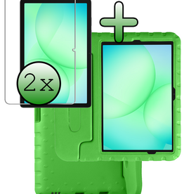 BASEY. BASEY. Samsung Galaxy Tab A9 Plus / A11 Plus Kinderhoes Met 2x Screenprotector - Groen