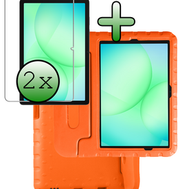 BASEY. BASEY. Samsung Galaxy Tab A9 Plus / A11 Plus Kinderhoes Met 2x Screenprotector - Oranje